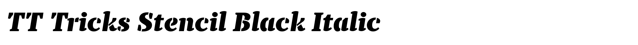 TT Tricks Stencil Black Italic image